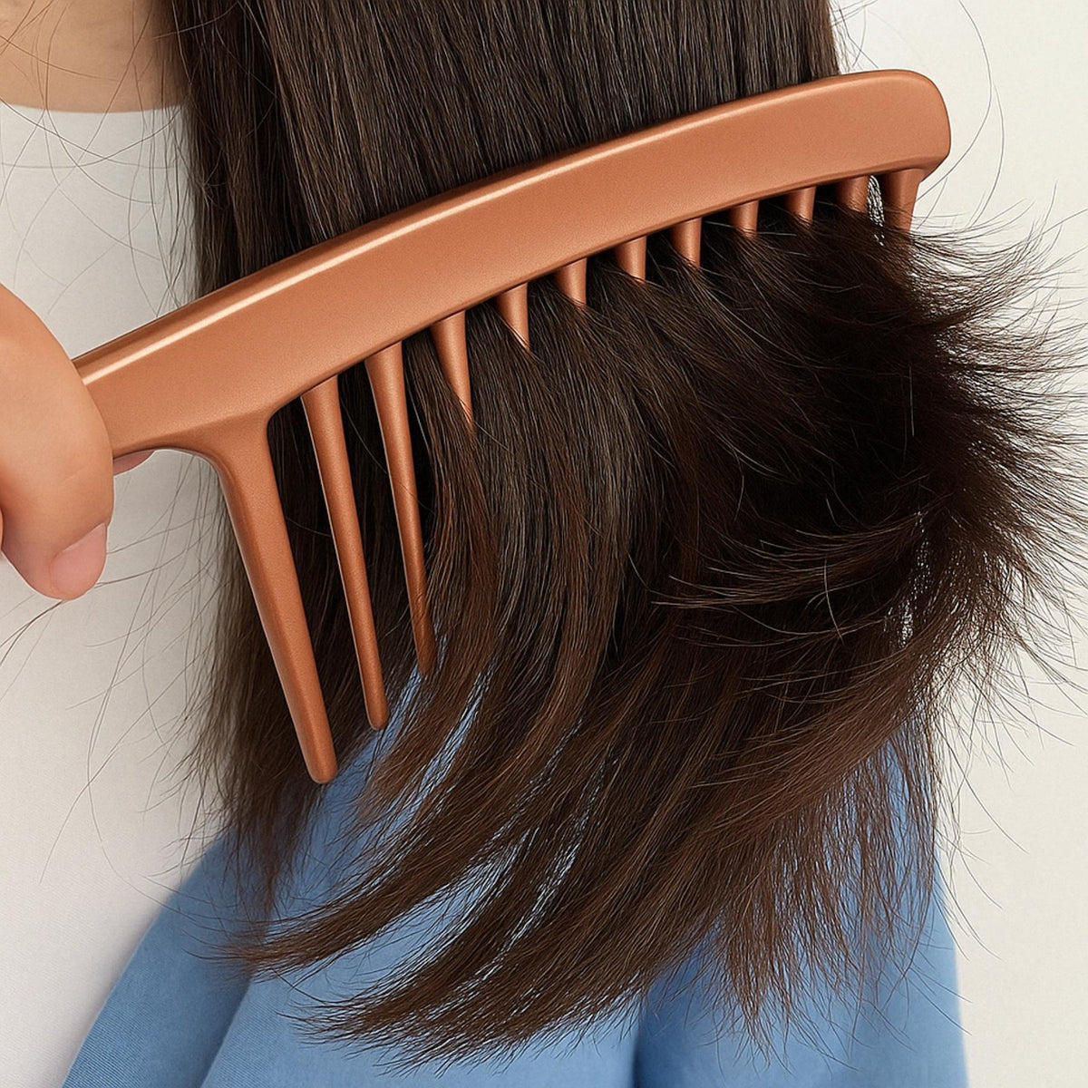 Peigne Larges Dents Satiné – Démêlage Doux & Élégant